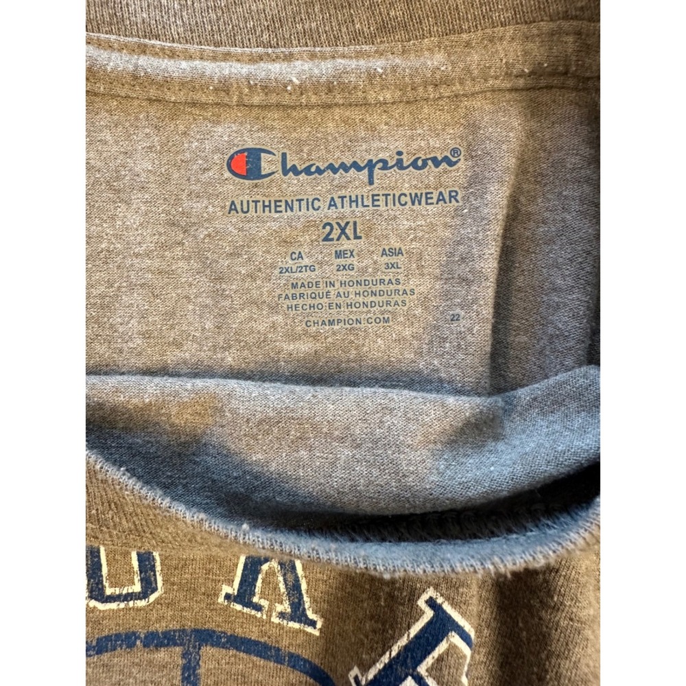 Champion T-Shirt Mens 2XL Brown Duke Blue Devils Basketball Graphic Tee TriBlend - Picture 4 of 9